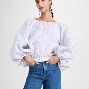 Arianne Elmy All White Good Luck Top